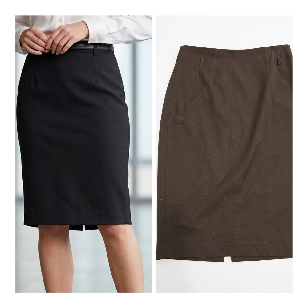 Vintage Black Pencil Skirt High Waist Size 6 Office Career Knee Length Express